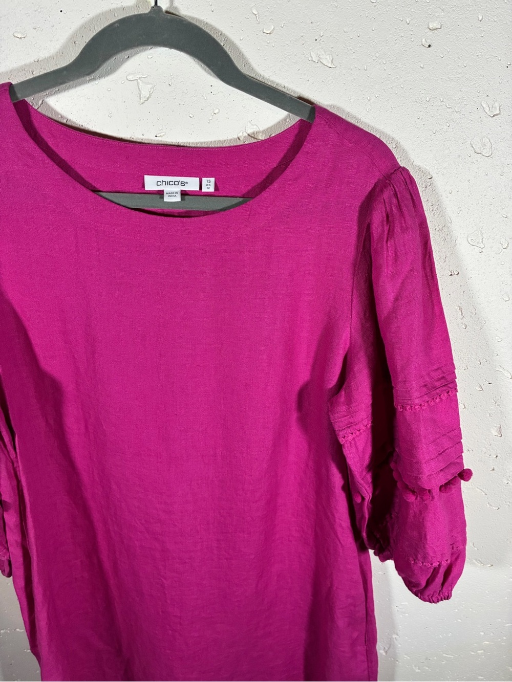 Chico's Hot Pink Linen Dress
